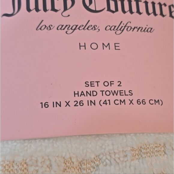 Juicy Couture Home Set of 2 Striped Hand Towels - Picture 4 of 9